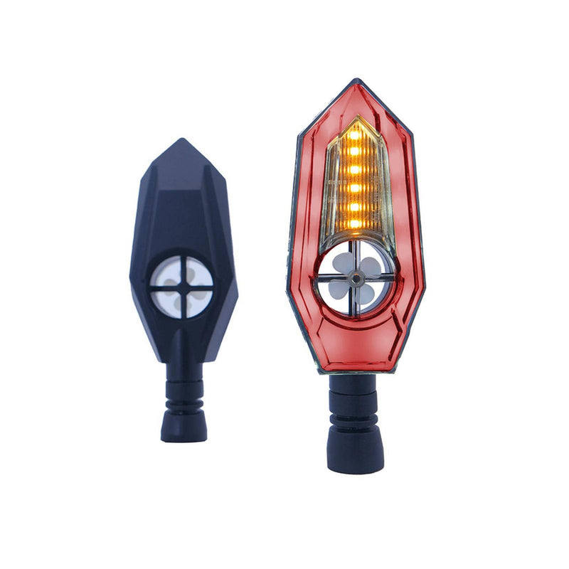 Pidevias Direccionales Para Moto LED Secuencial Tipo Zafiro Universal