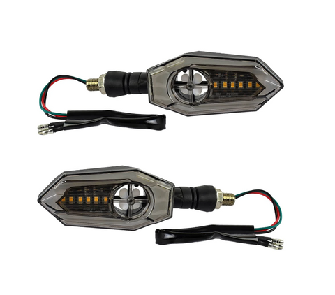 Pidevias Direccionales Para Moto LED Secuencial Tipo Zafiro Universal