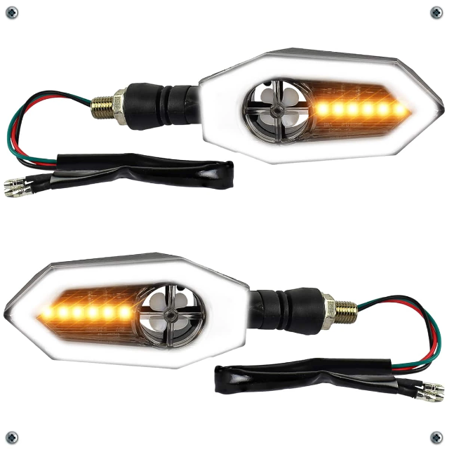 Pidevias Direccionales Para Moto LED Secuencial Tipo Zafiro Universal