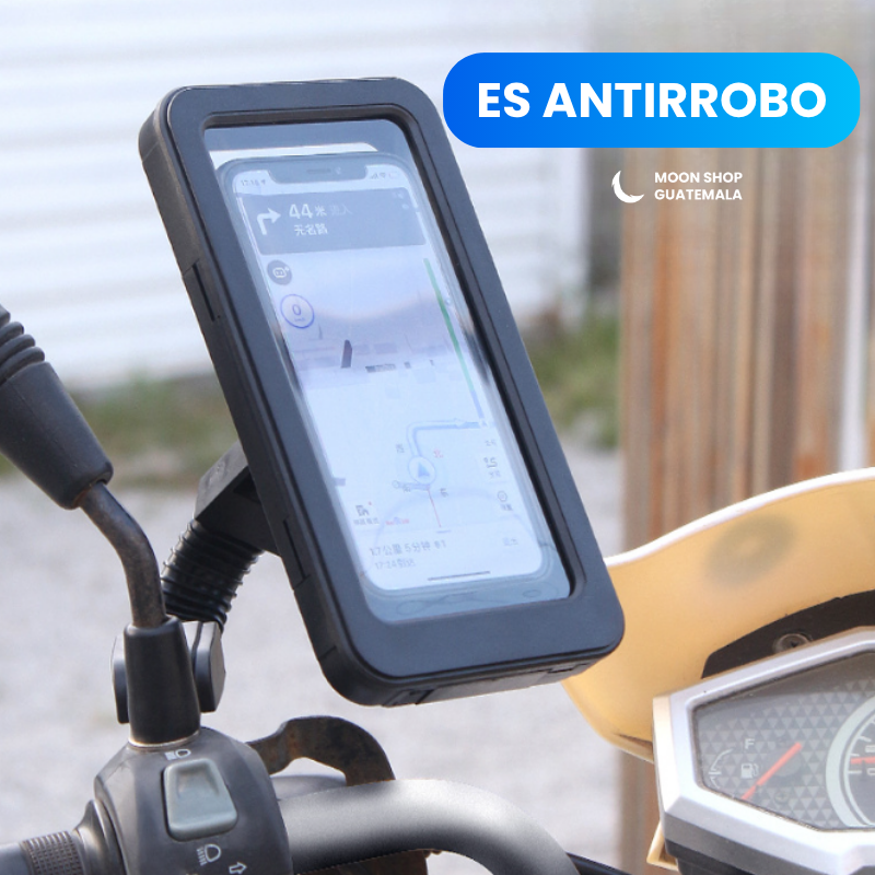 PROMO 🔥 SOPORTE IMPERMEABLE ANTIRROBO PARA MOTO