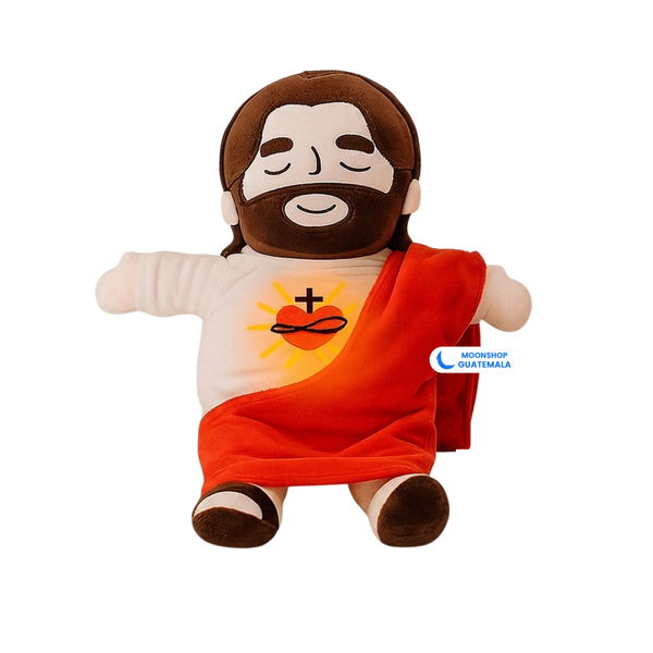 Peluche de Jesús que Respira con Luz en el Corazón y Música Relajante, foto 1