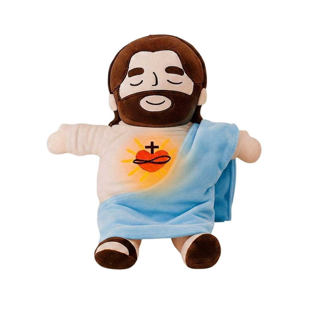 Peluche de Jesús que Respira con Luz en el Corazón y Música Relajante, foto 10