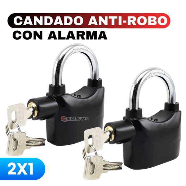 2X1🔥 Candado Anti-Robo con ALARMA 🔐