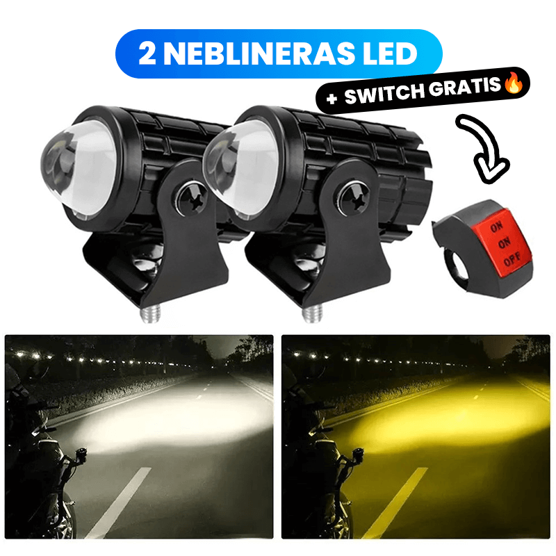 2 Neblineras LED + Switch GRATIS 🔥