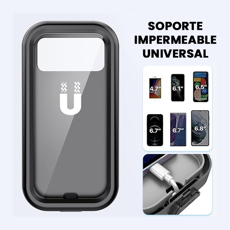 Soporte Impermeable Antirrobo Universal para Moto